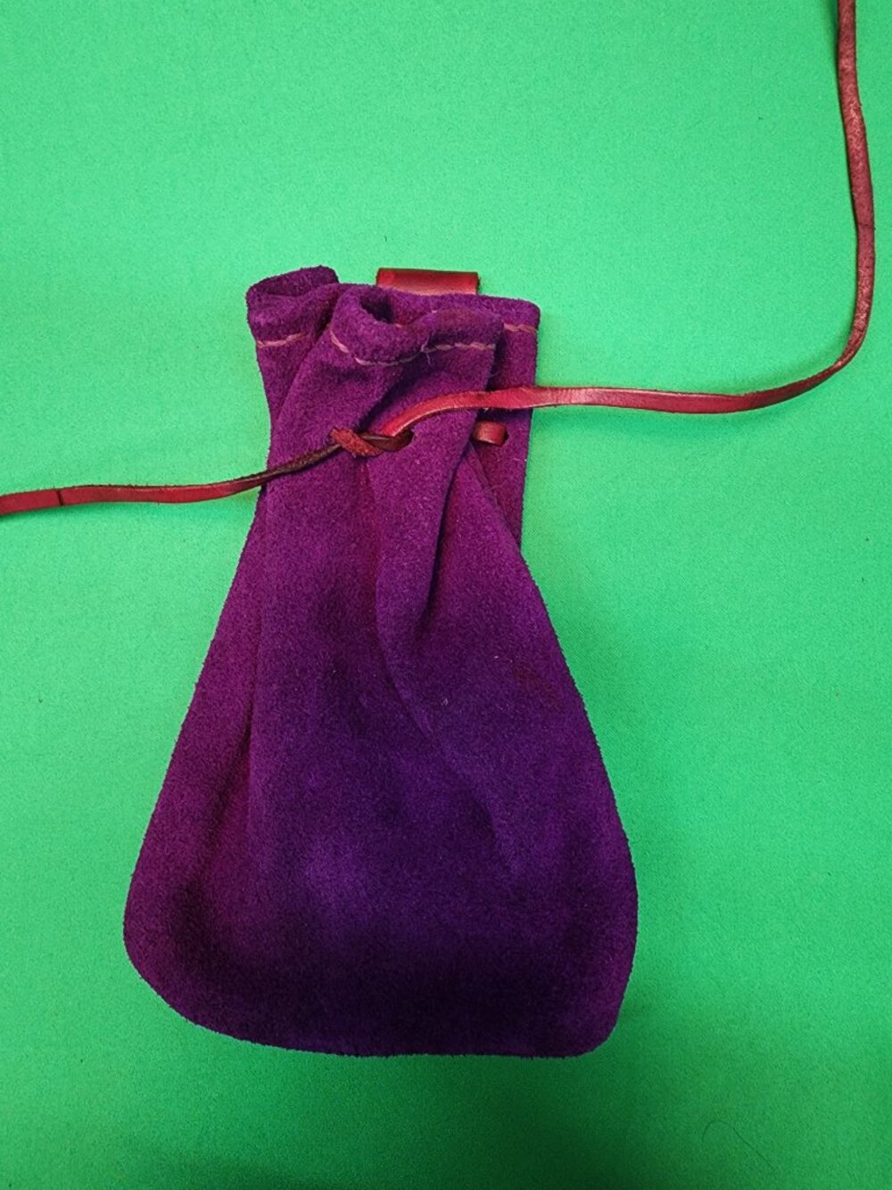 Handmade Suede Coin Pouch - Picture 3 of 7
